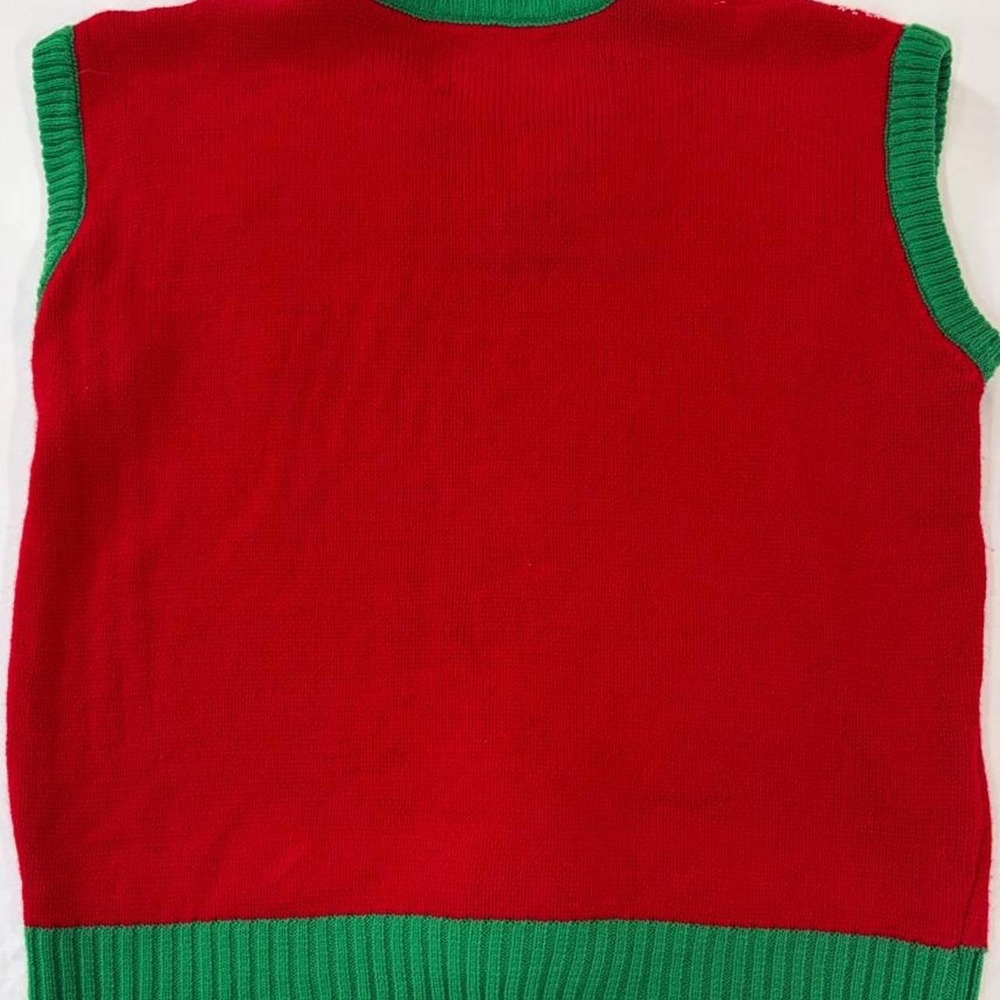 Vintage Ugly Christmas Vest Size Large Festive Party - Picture 3 of 3